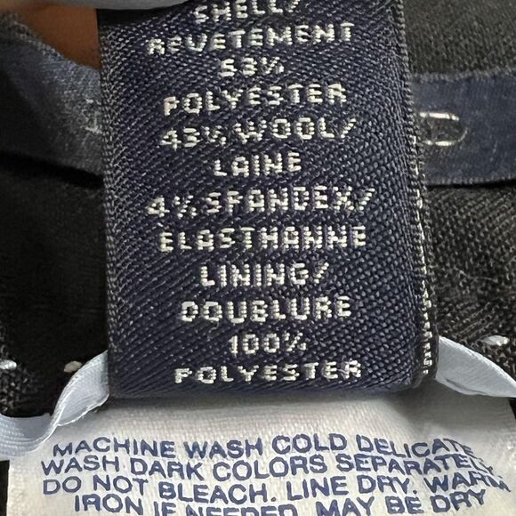 Lands End Pants Womens 12 Black Wool Blend Lined Flare Work Dress Career USA - Picture 6 of 13